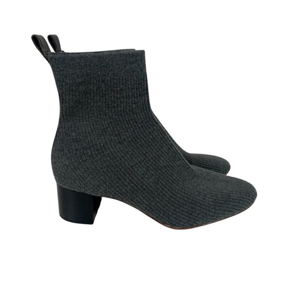 Everlane The Glove Boot Womens Size 7.5 ReKnit Wool Ribbed Sock Boot Gray - Picture 1 of 10